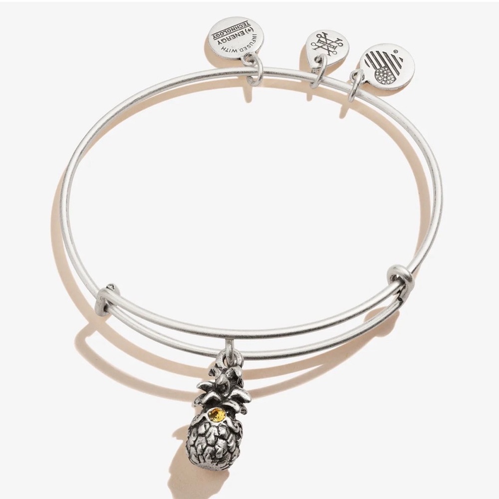 Alex & Ani Pineapple Charm Bangle